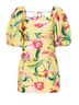 PatBO 100% Polyester Floral Yellow Pink Cocktail Dress Size 2 - photo 4