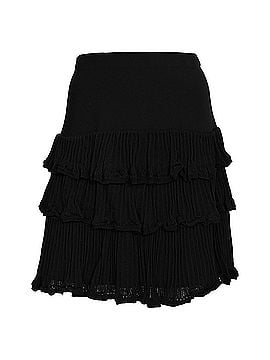 Sandro Sandro Ruffle Tiered Mini Skirt in Black Viscose (view 1)