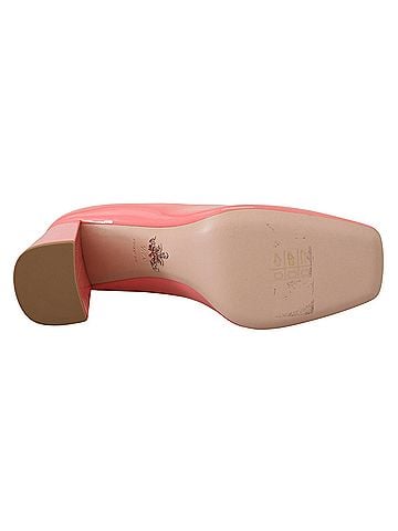 Prada Pink Patent Leather Block Heels Pumps Women's Classic (view 2)