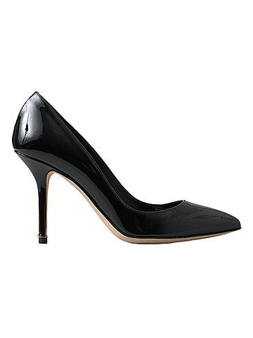 Dolce & Gabbana Black Patent Leather High Heels Pumps Women's Shoes (view 1)