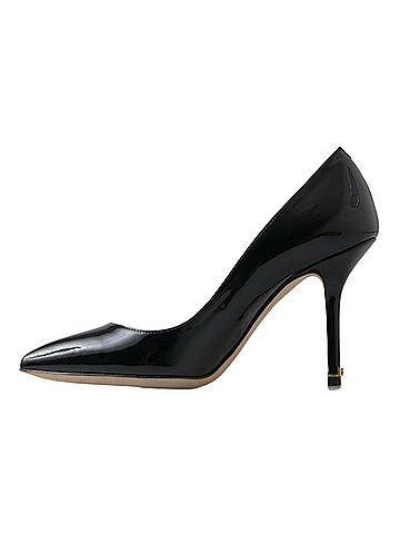 Dolce & Gabbana Black Patent Leather High Heels Pumps Women's Shoes (view 2)