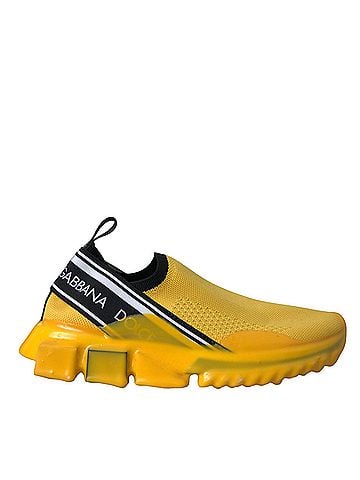 Dolce & Gabbana Yellow Sorrento Slip On Sneakers Women Women's Shoes (view 1)
