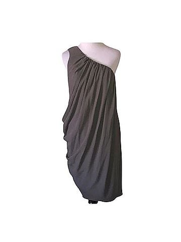White by Vera Wang One-Shoulder Drape Dress Cocktail Dress (view 1)