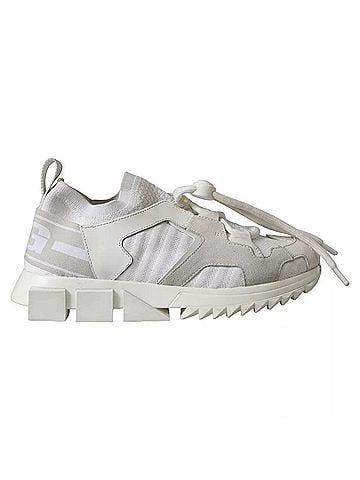 Dolce & Gabbana White Mesh Sorrento Trekking Sneakers Women's Shoes (view 1)