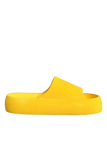 Dolce & Gabbana Yellow Rubber Slides Sandals Beachwear Women's Shoes (view 1)