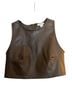 Kirious 100% Polyester Brown Faux Leather Top Size L - photo 1