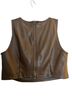 Kirious 100% Polyester Brown Faux Leather Top Size L - photo 2
