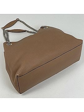 Gucci Gucci Soho Chain Shoulder Bag Tote with Fringe and Interlocking G Logo, Leather, Beige, 536196, Women's (view 2)