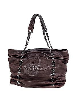 Chanel Chanel Coco Mark Chain Tote Bag Shoulder Leather Brown Women's (view 1)
