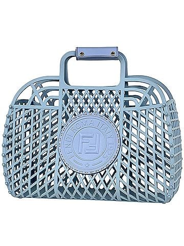 Fendi Fendi FENDI Basket Bag Medium Handbag Plastic Light Blue 8BH389 Women's (view 1)