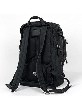 Prada Prada PRADA Logo Plate Backpack, Nylon, Black (Nero), Women's (view 2)