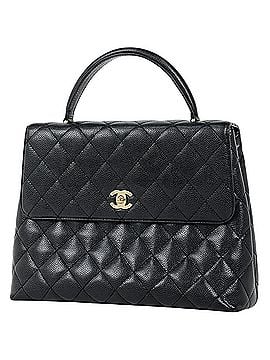 Chanel Chanel Coco Mark Matelassé Handbag, Caviar Leather, Black, Women's (view 1)