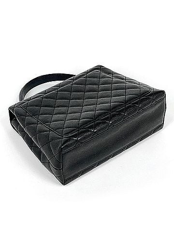 Chanel Chanel Coco Mark Matelassé Handbag, Caviar Leather, Black, Women's (view 2)