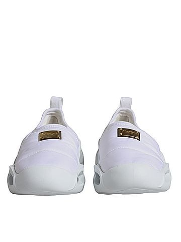 Dolce & Gabbana White Padded Fabric Low Top Sneakers Women's Shoes (view 2)