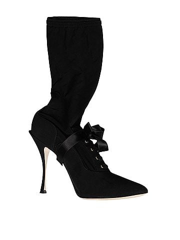 Dolce & Gabbana Black Stiletto Heels Mid Calf Boots Women's Shoes (view 1)