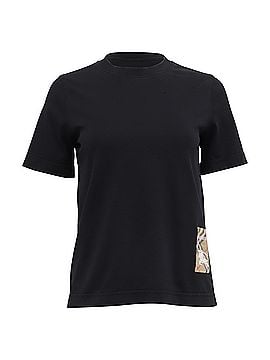 Burberry Burberry Burberry Check Patched T-Shirt in Black Cotton (view 1)