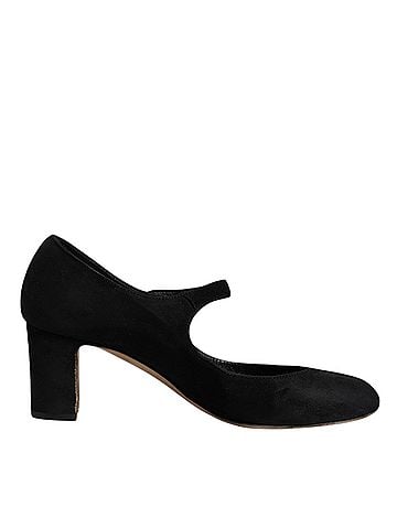 Dolce & Gabbana Black Suede Leather KEIRA Heels Pumps Women's Shoes (view 1)