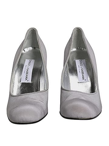 Dolce & Gabbana Gray Suede Leather High Heel Pumps Women's Shoes (view 2)