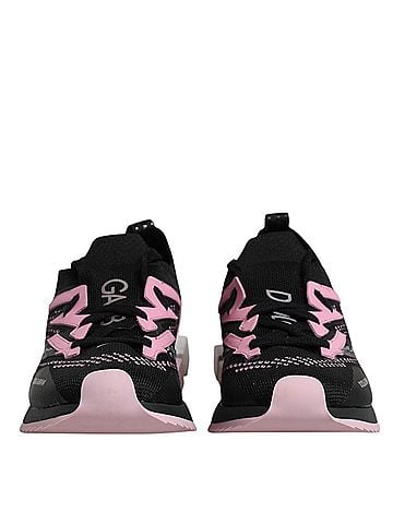 Dolce & Gabbana Black Pink SORRENTO Sport Stretch Sneakers Women's Shoes (view 2)