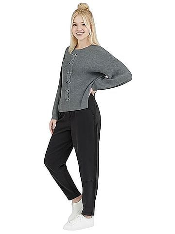Michael Kors Hilo Laceup Cashmere Pullover Sweater (view 1)
