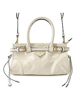 Prada Prada Bonnie Mini Leather Triangle Handbag 1BA486 PRADA 2-way Shoulder Bag White Women's (view 1)