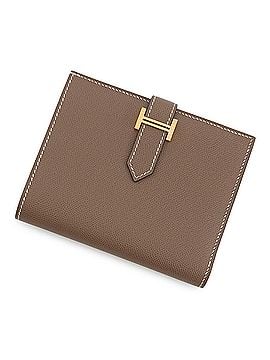 Hermès Hermes Bearn Compact Bi-fold Wallet, Etoupe, Veau Madame, K stamp, HERMES WALLET (view 1)