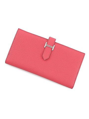 Hermès Hermes Bearn Soufflé Long Wallet, Rose Azalee, Chevre Mysore, U Stamp. (Hermes wallet, long HERMES WALLET) (view 1)
