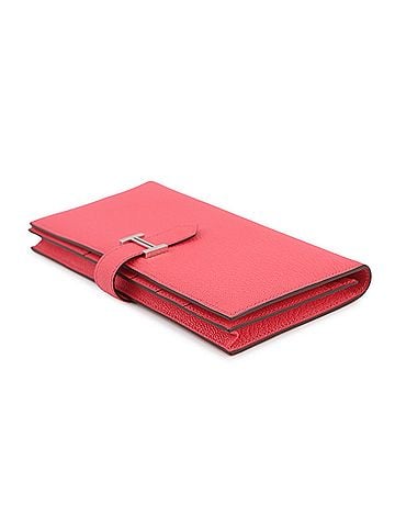 Hermès Hermes Bearn Soufflé Long Wallet, Rose Azalee, Chevre Mysore, U Stamp. (Hermes wallet, long HERMES WALLET) (view 2)