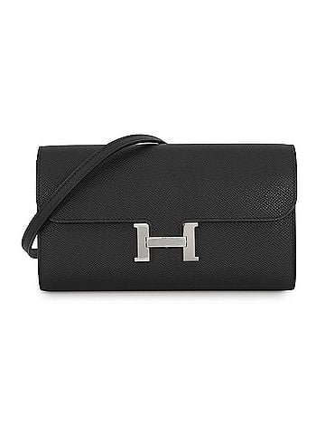 Hermès Hermes Constance To Go Long Wallet, Black Epsom Leather, G Stamp, Shoulder HERMES WALLET (view 1)