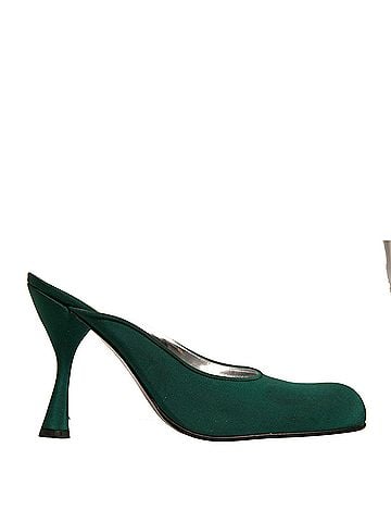 Dolce & Gabbana Green Suede Leather High Heel Pumps Women's Shoes (view 1)