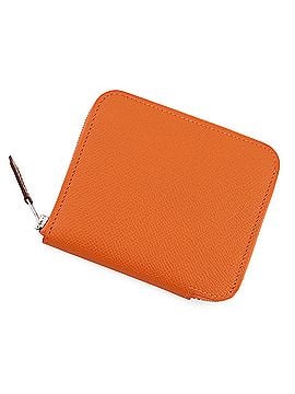 Hermès Hermes Azap Compact Silk In Orange Epsom Leather Wallet (B Stamp) - Wallet, Coin Purse (view 1)