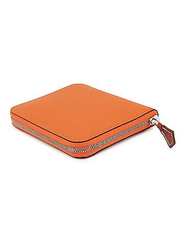 Hermès Hermes Azap Compact Silk In Orange Epsom Leather Wallet (B Stamp) - Wallet, Coin Purse (view 2)