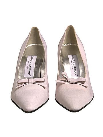 Dolce & Gabbana White Leather High Heels Women Pumps Women's Shoes (view 2)