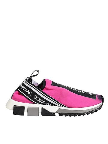Dolce & Gabbana Fuchsia White Slip On Sorrento Sneakers Women's Shoes (view 1)