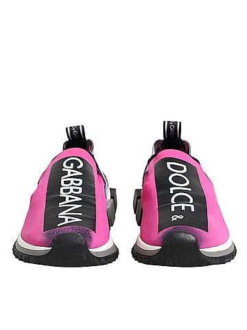 Dolce & Gabbana Fuchsia White Slip On Sorrento Sneakers Women's Shoes (view 2)