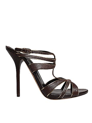 Dolce & Gabbana Bordeaux Ankle Strap Heels Sandals Women's Shoes (view 1)