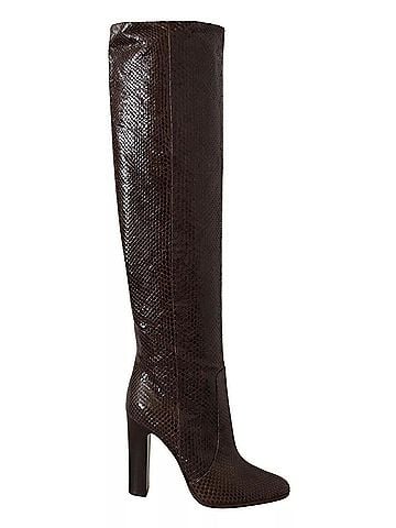 Dolce & Gabbana Brown Exotic Leather Heels High Boots Women's Shoes (view 1)