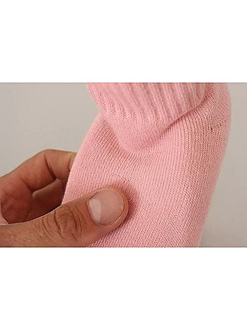 GCDS Pink Suede Logo Socks Block Heel Ankle Boots Women's Shoes (view 2)