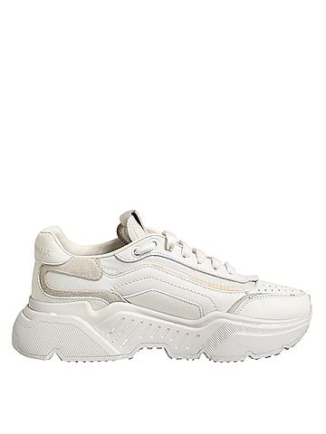 Dolce & Gabbana White DAYMASTER Calf Leather Sneakers Women's Shoes (view 1)