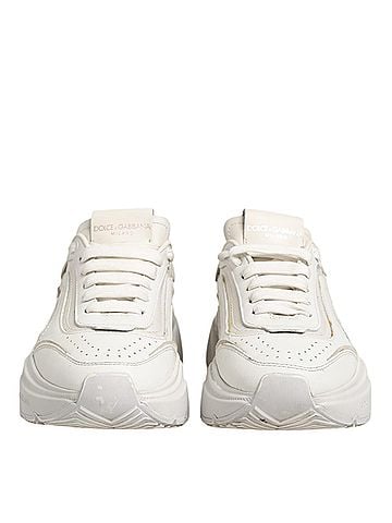 Dolce & Gabbana White DAYMASTER Calf Leather Sneakers Women's Shoes (view 2)
