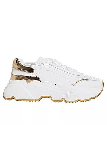 Dolce & Gabbana White Gold Daymaster Low Top Sneakers Women's Shoes (view 1)