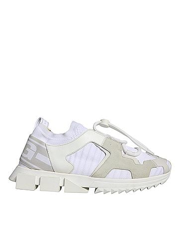 Dolce & Gabbana White Mesh Sorrento Trekking Sneakers Women's Shoes (view 1)