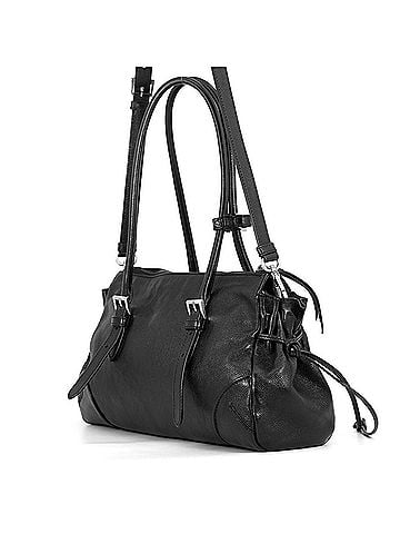Prada Prada Bonnie Medium Triangle Leather Tote Bag 1BG628 PRADA Handbag 2-way Shoulder Black (view 2)
