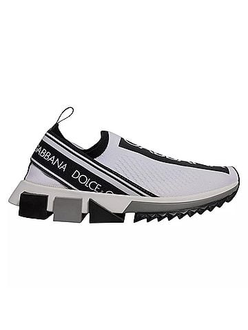 Dolce & Gabbana White Black Slip On Sorrento Sneakers Women's Shoes (view 1)
