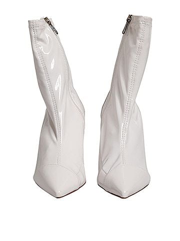 Elisabetta Franchi White Stiletto Heels Mid Calf Boots Women's Shoes (view 2)