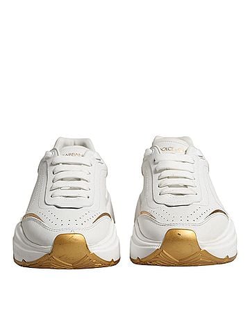 Dolce & Gabbana White Gold Daymaster Low Top Sneakers Women's Shoes (view 2)