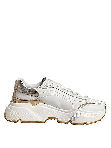 Dolce & Gabbana White Gold Daymaster Low Top Sneakers Women's Shoes (view 1)