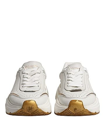 Dolce & Gabbana White Gold Daymaster Low Top Sneakers Women's Shoes (view 2)