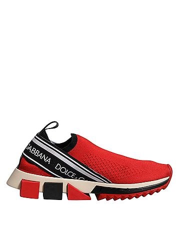 Dolce & Gabbana Red Sorrento Slip On Low Top Sneakers Women's Shoes (view 1)