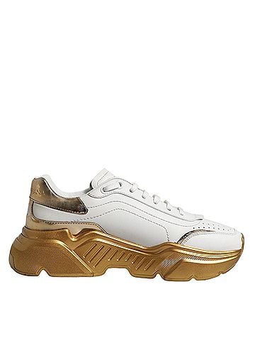 Dolce & Gabbana White Gold Daymaster Low Top Sneakers Women's Shoes (view 1)